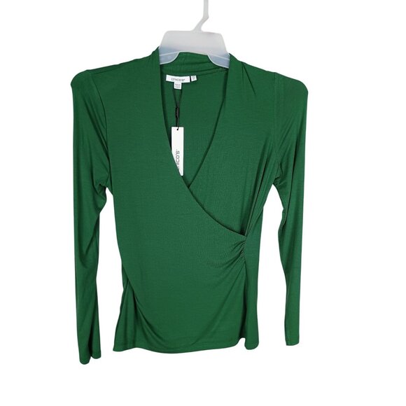 Chico's Green Wrap Blouse - Picture 1 of 7